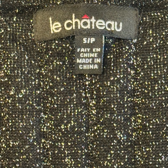 Le Château Metallic Knit Sparkle Tank Top – Y2K Glam Party Holiday Top – Size S - Picture 4 of 5